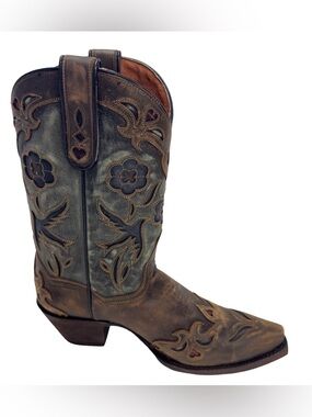 New Dan Post Women's Vintage Bluebird Snip Toe Western Boots Size 8.5